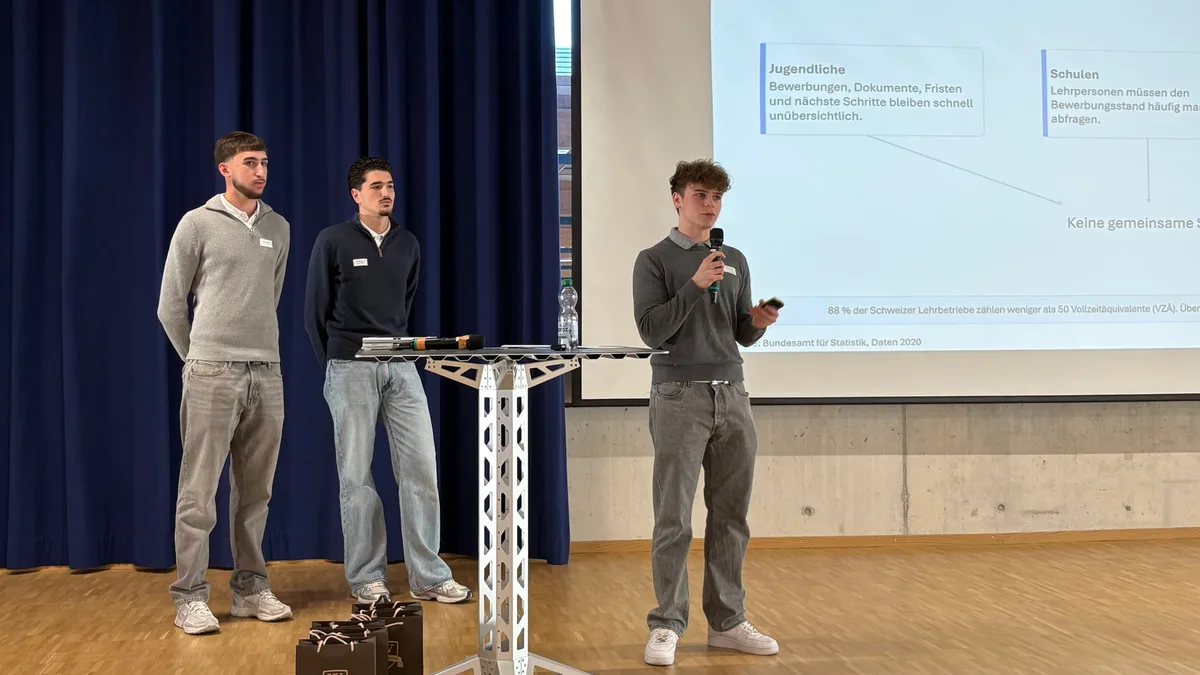 Samuel Hills on stage at the Innovationspreis 2026