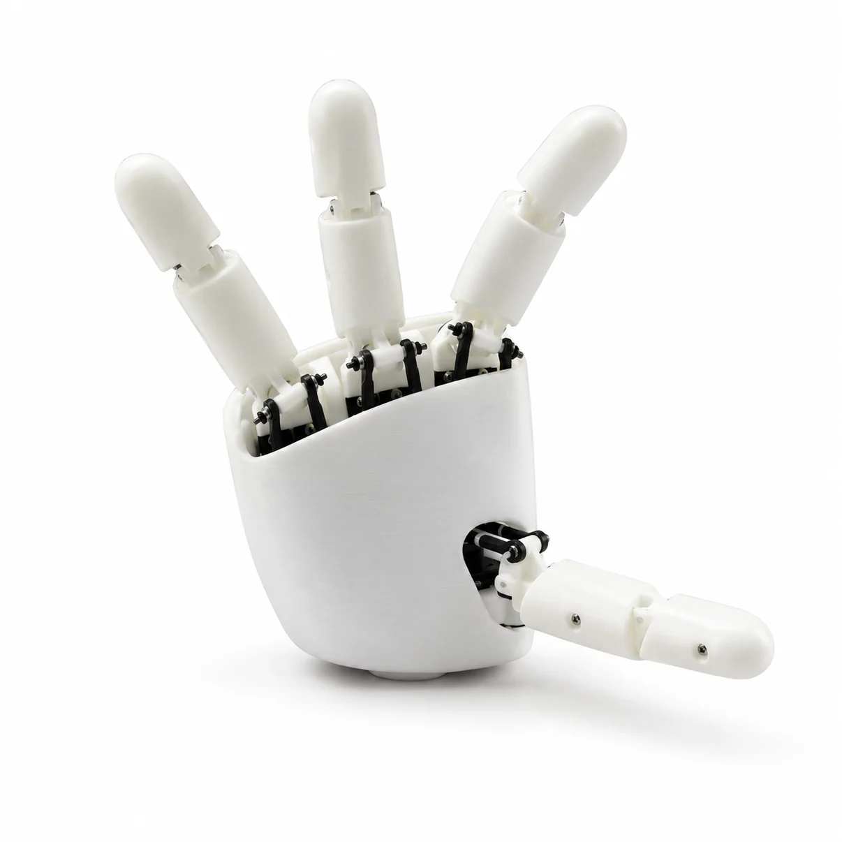 Amazing Hand robotic hand with white printed components